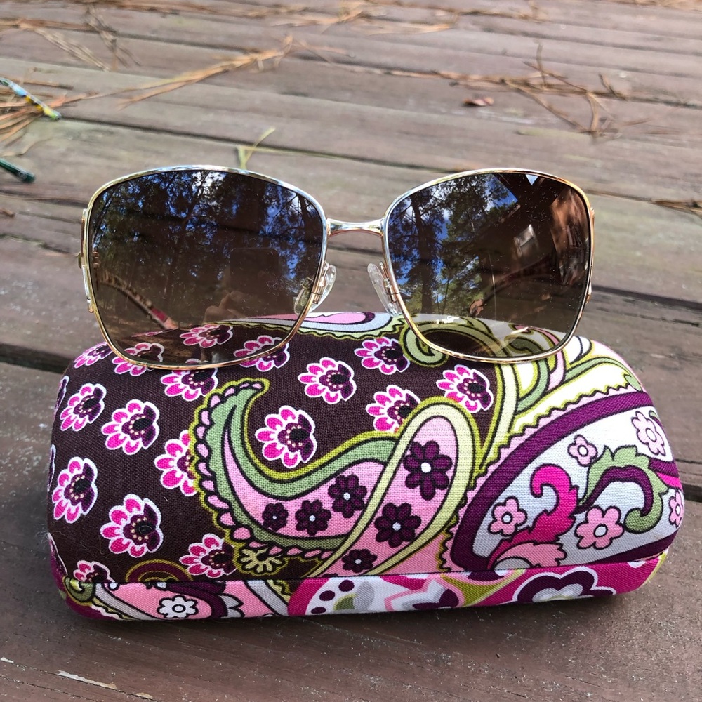 Vera Bradley sunglasses with matching case pink sunglasses designer sunglasses